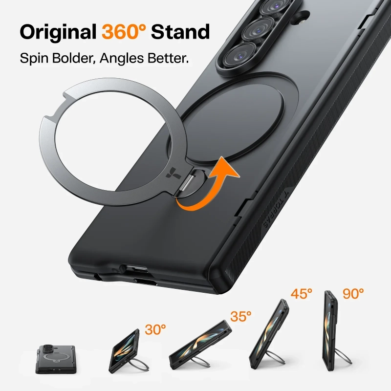 قیمت و خرید قاب سیلیکونی گوشی توراس مدل 360 spin stand مناسب Galaxy Z Fold 7